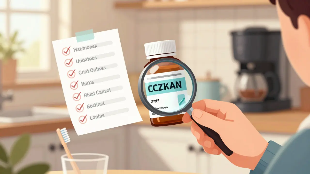 毎回の服薬前にラベルを確認する習慣のつけ方