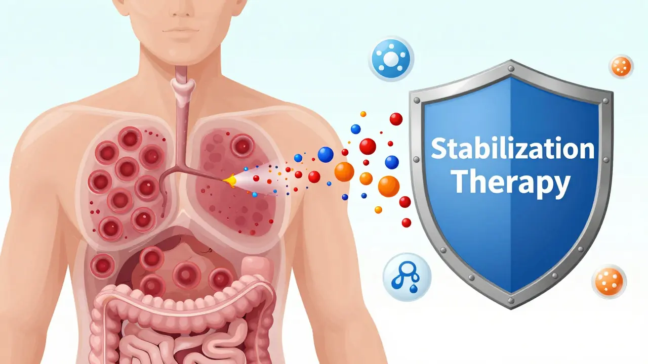 肥満細胞活性化：メディエーターの放出と安定化療法