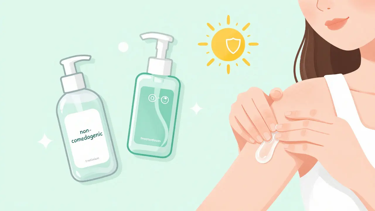 低刺激の洗顔と保湿、紫外線対策を行うスキンケアの様子